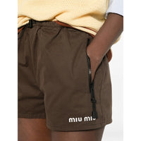 Miu Miu Brown Shorts - Mini Shorts Women