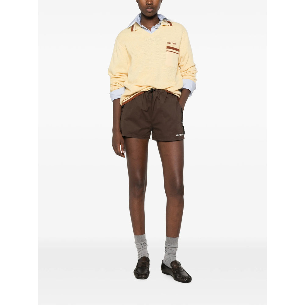 Miu Miu Brown Shorts - Mini Shorts Women