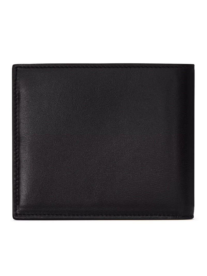 Saint Laurent Men Small Tiny Cassandre East/West Wallet In Glossy Leather