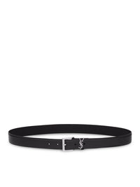 Saint Laurent Saint Laurent Men Cassandre Vadim Smooth Leather Belt