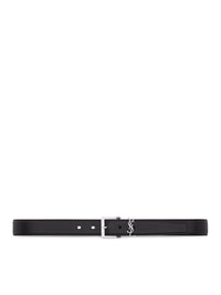 Saint Laurent Saint Laurent Men Cassandre Vadim Smooth Leather Belt