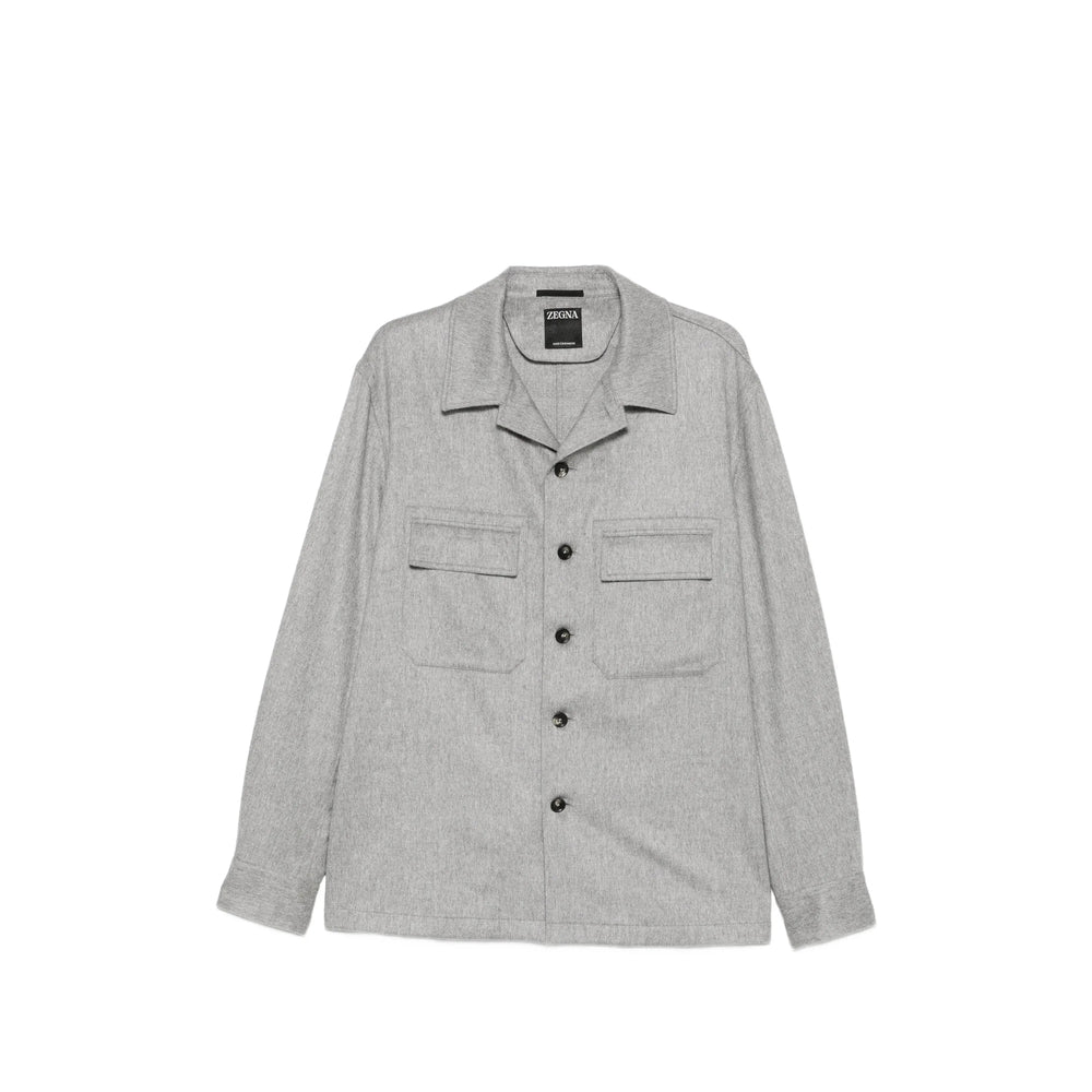 Zegna Grey Jackets - Shirt Jackets Men