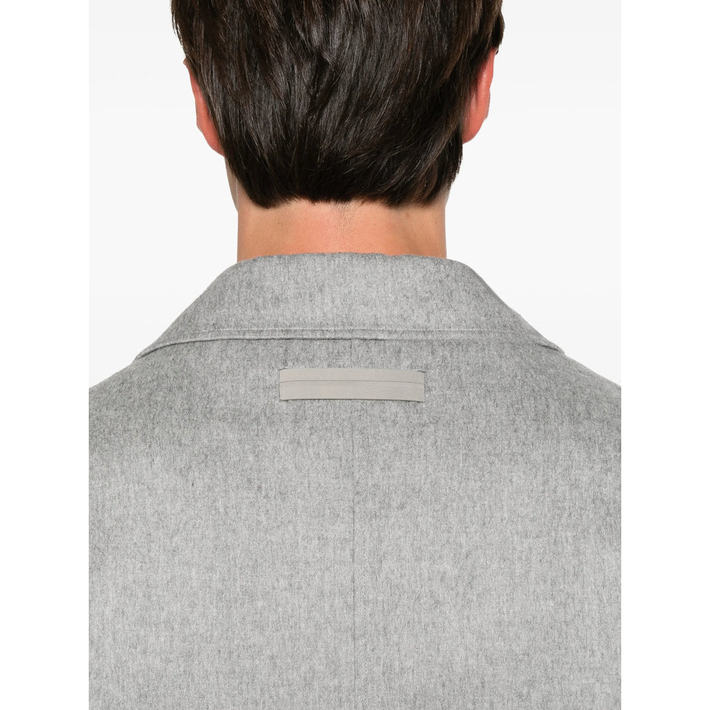 Zegna Grey Jackets - Shirt Jackets Men
