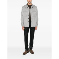 Zegna Grey Jackets - Shirt Jackets Men