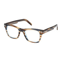 Tom Ford Eyeglasses Square Full Rim, Black Frame and Clear Blue Light Block Lens FT5886-B001