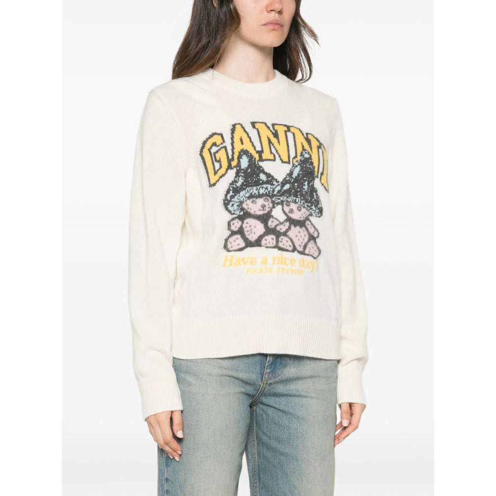 Ganni Ganni Neutrals Knitwear - Jumpers Women