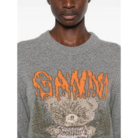 Ganni Ganni Grey Knitwear - Jumpers Women