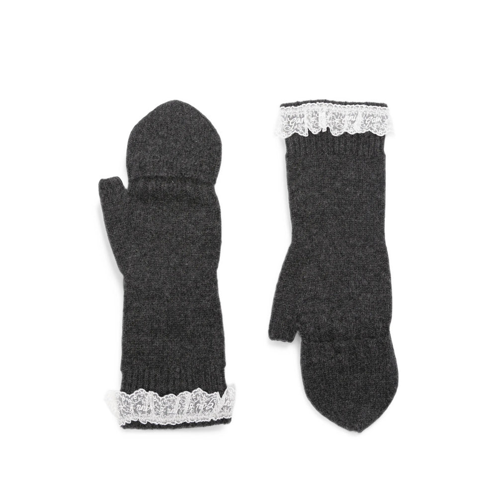 Ganni Grey Gloves Women