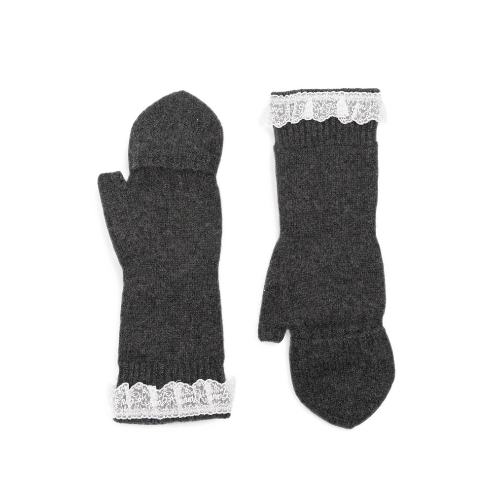 Ganni Grey Gloves Women