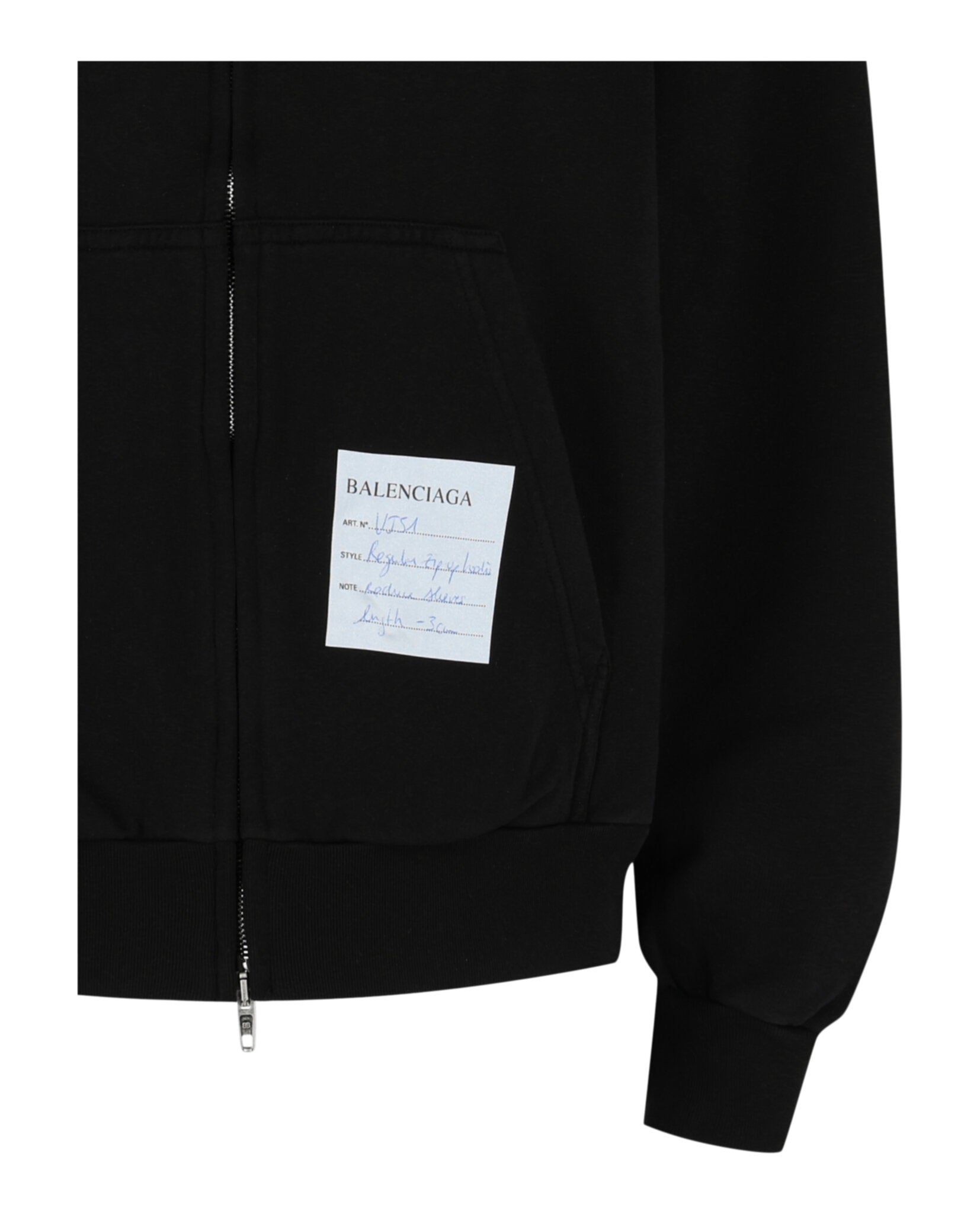 Balenciaga Womens Turn Wide Fit Zip-Up Hoodie