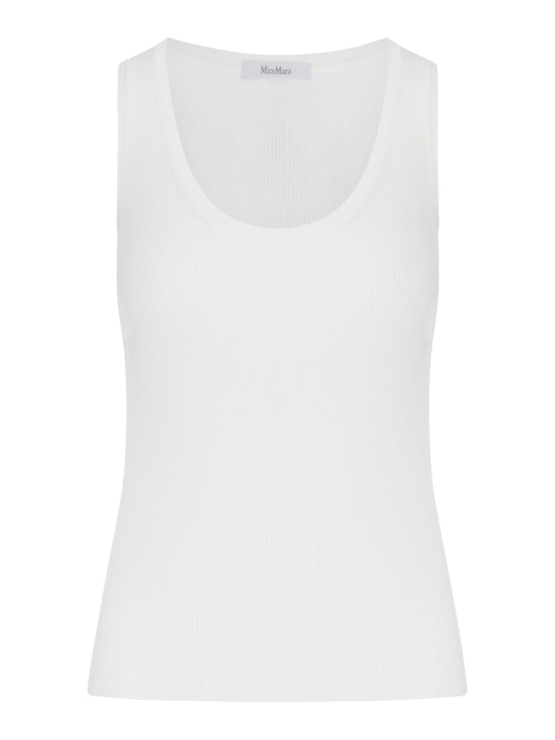 Max Mara Women Fitted Ribbed Top In Viscose Crepe