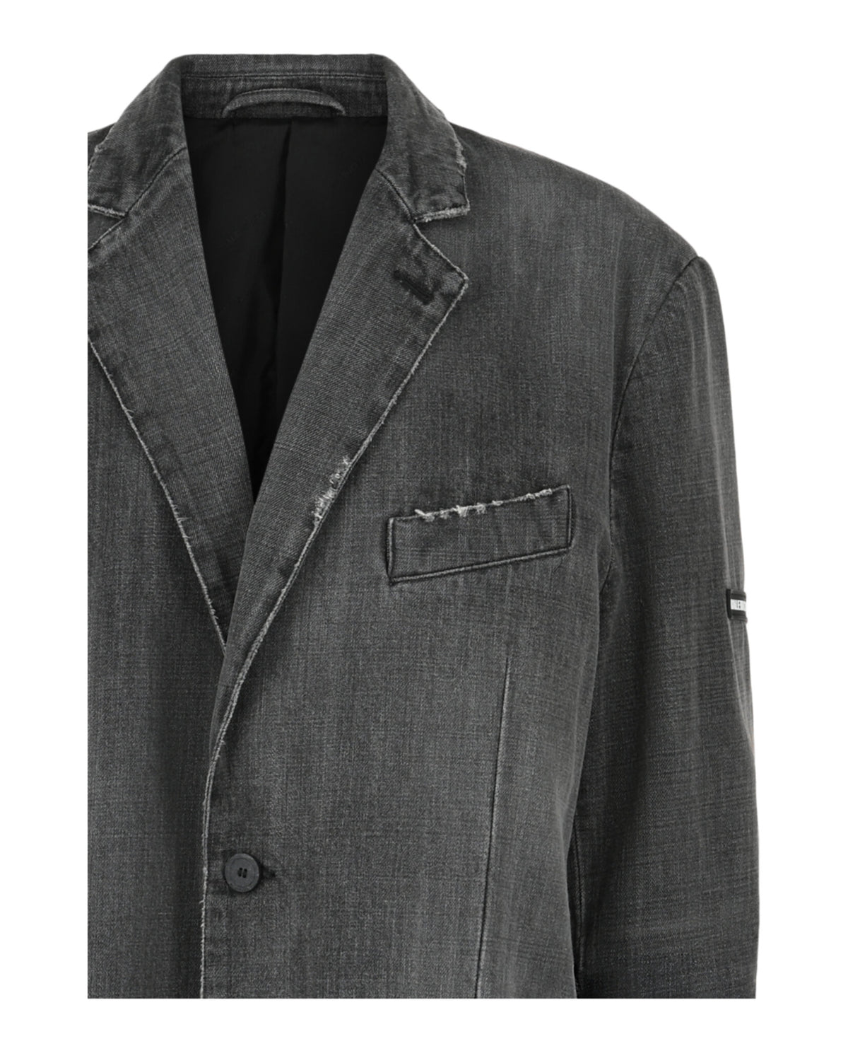Balenciaga Womens Stonewashed Denim Blazer