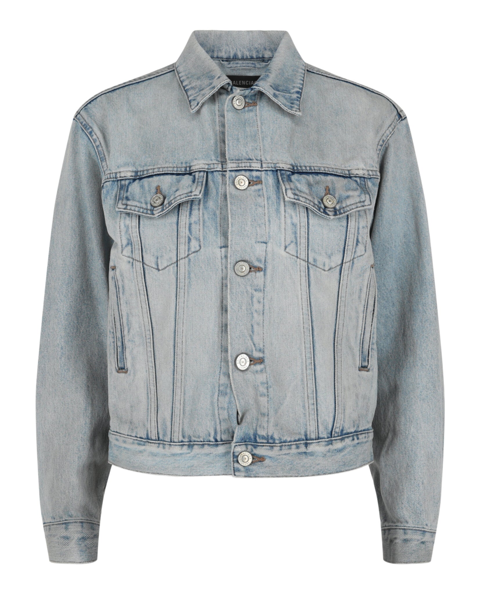 Balenciaga Balenciaga Womens Shrunken Denim Jacket