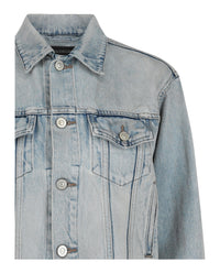 Balenciaga Balenciaga Womens Shrunken Denim Jacket