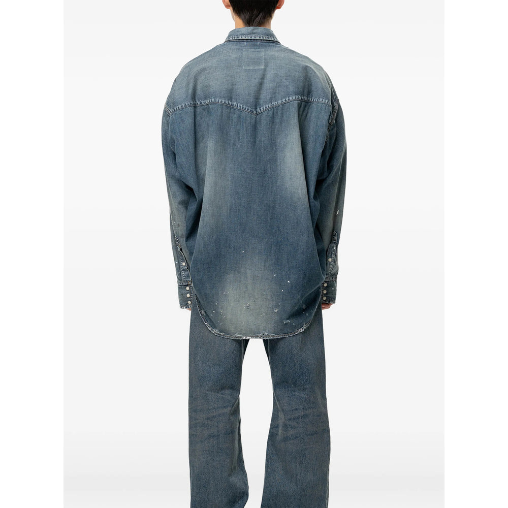 Maison Mihara Yasuhiro Blue Shirts Men