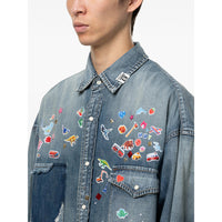 Maison Mihara Yasuhiro Blue Shirts Men