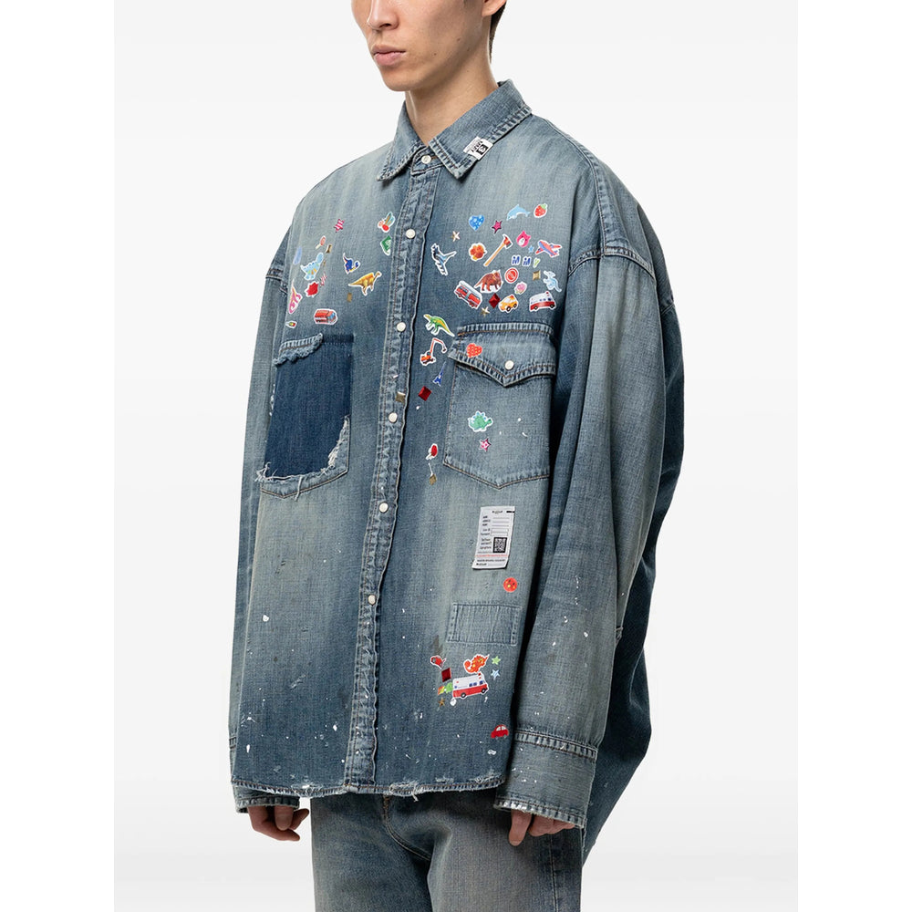 Maison Mihara Yasuhiro Blue Shirts Men