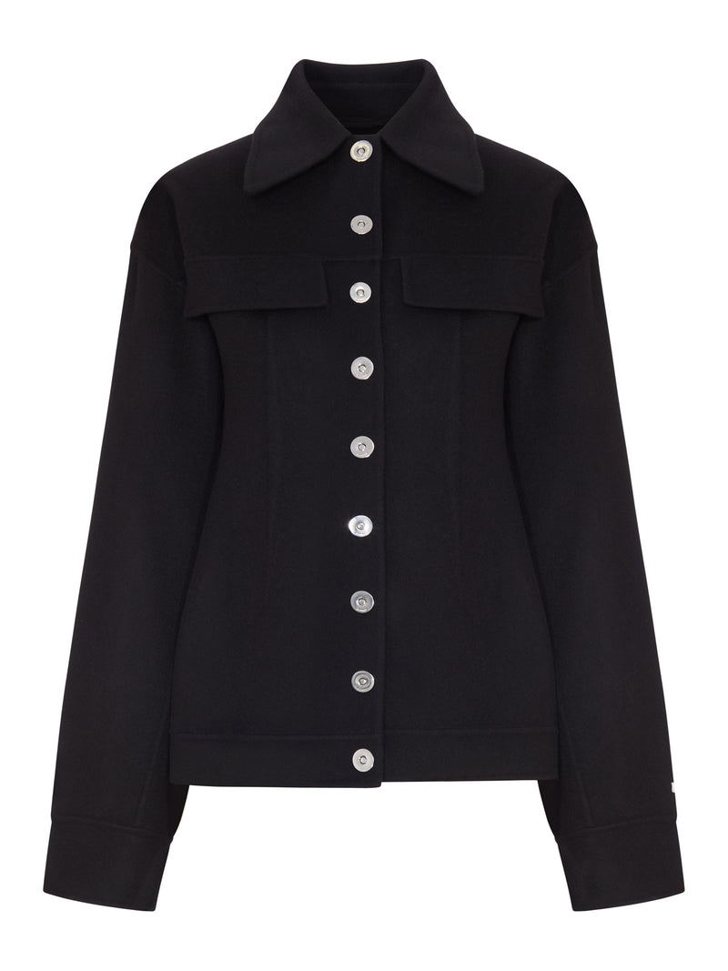 Sportmax Women Shaped Overshirt In Pure Wool