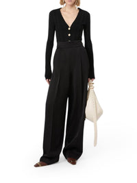 Sportmax Women Slim Ribbed Viscose Cardigan