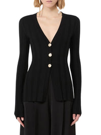 Sportmax Women Slim Ribbed Viscose Cardigan