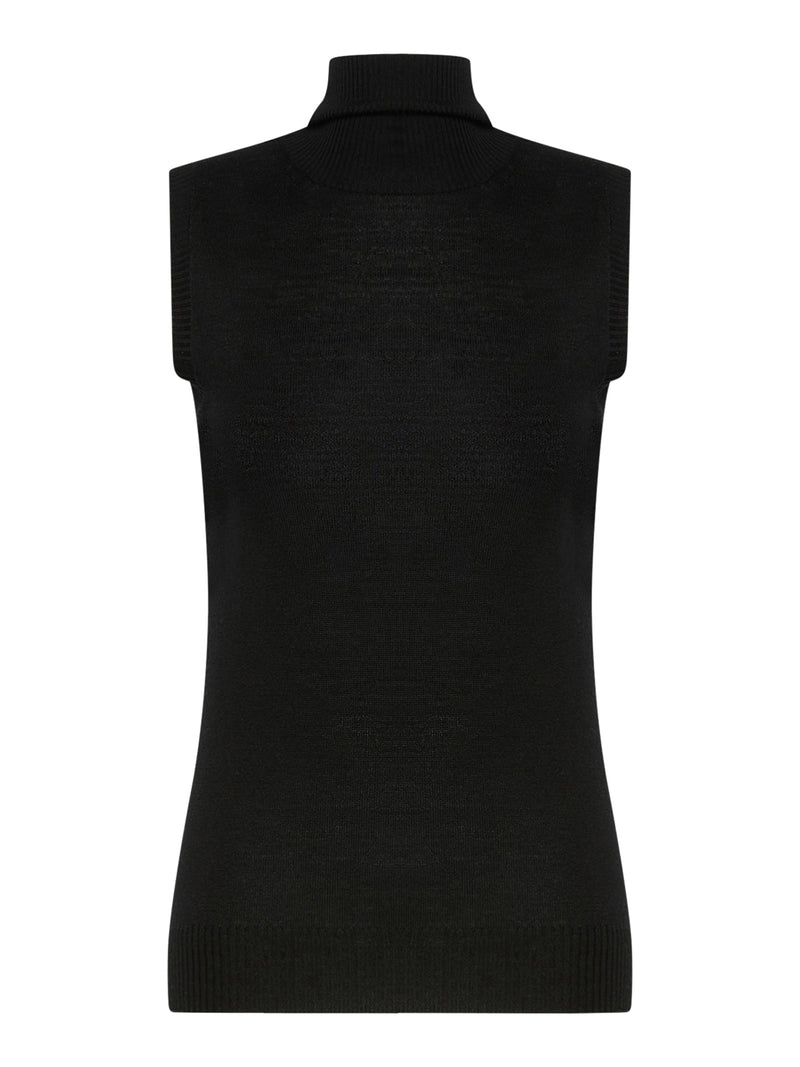 Sportmax Women Sleeveless Top In Pure Wool