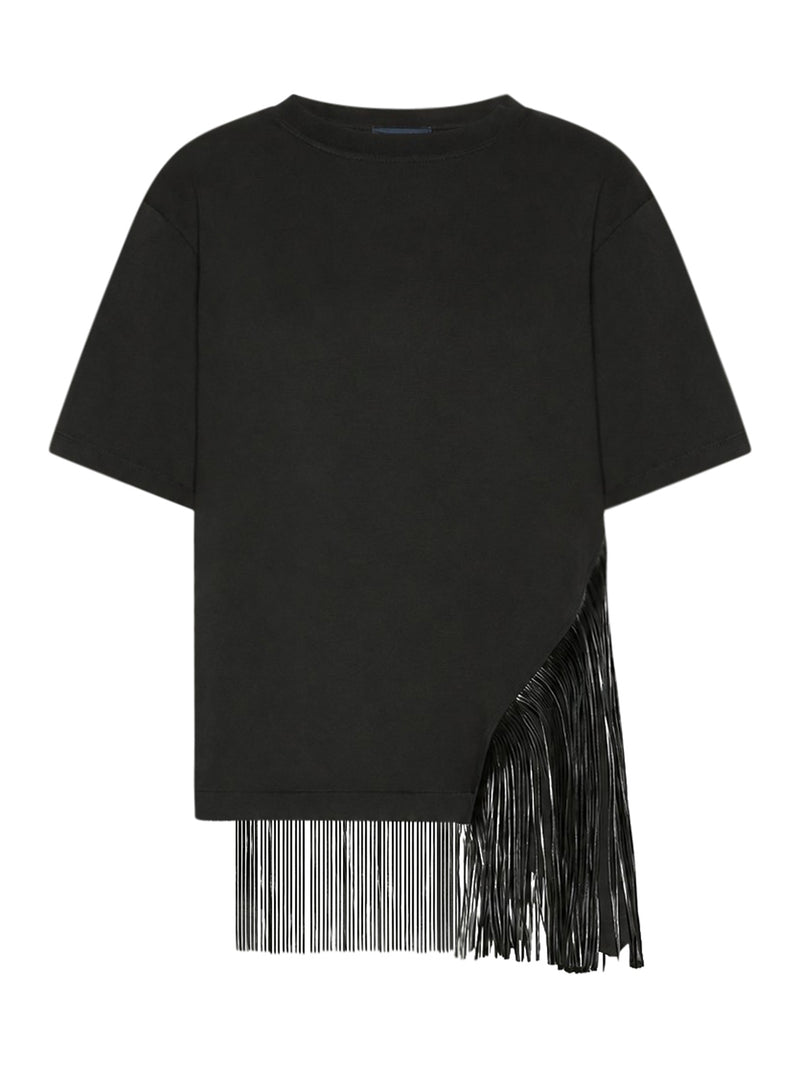 Sportmax Women Cotton T-Shirt With Fringes