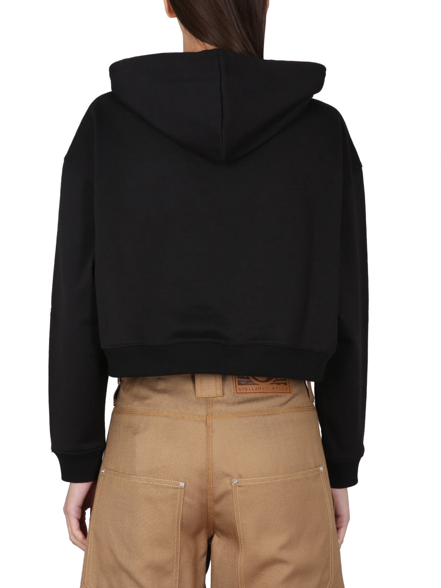Stella Mccartney Women Cropped Sweatshirt With Logo