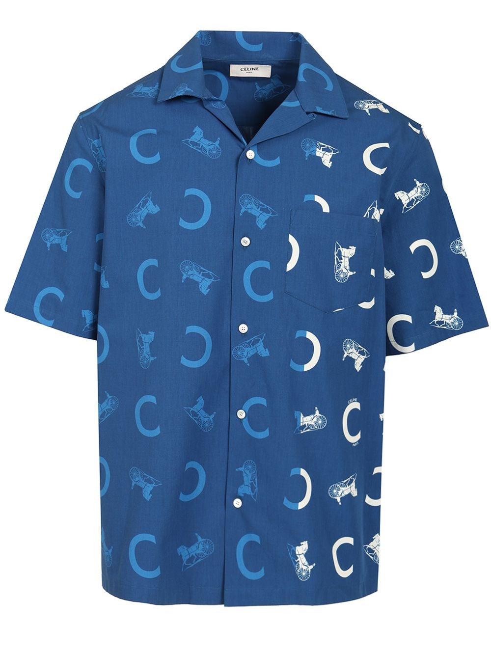 Celine Celine Men Cotton Bowling Shirt