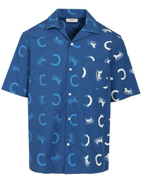 Celine Celine Men Cotton Bowling Shirt