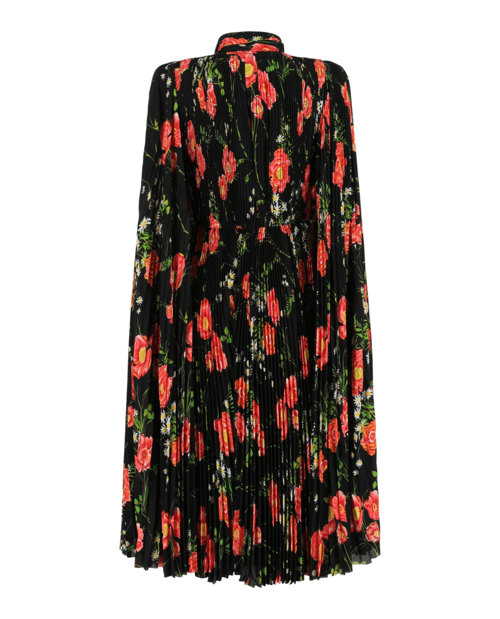 Balenciaga Balenciaga Womens Pleated Floral Midi Dress