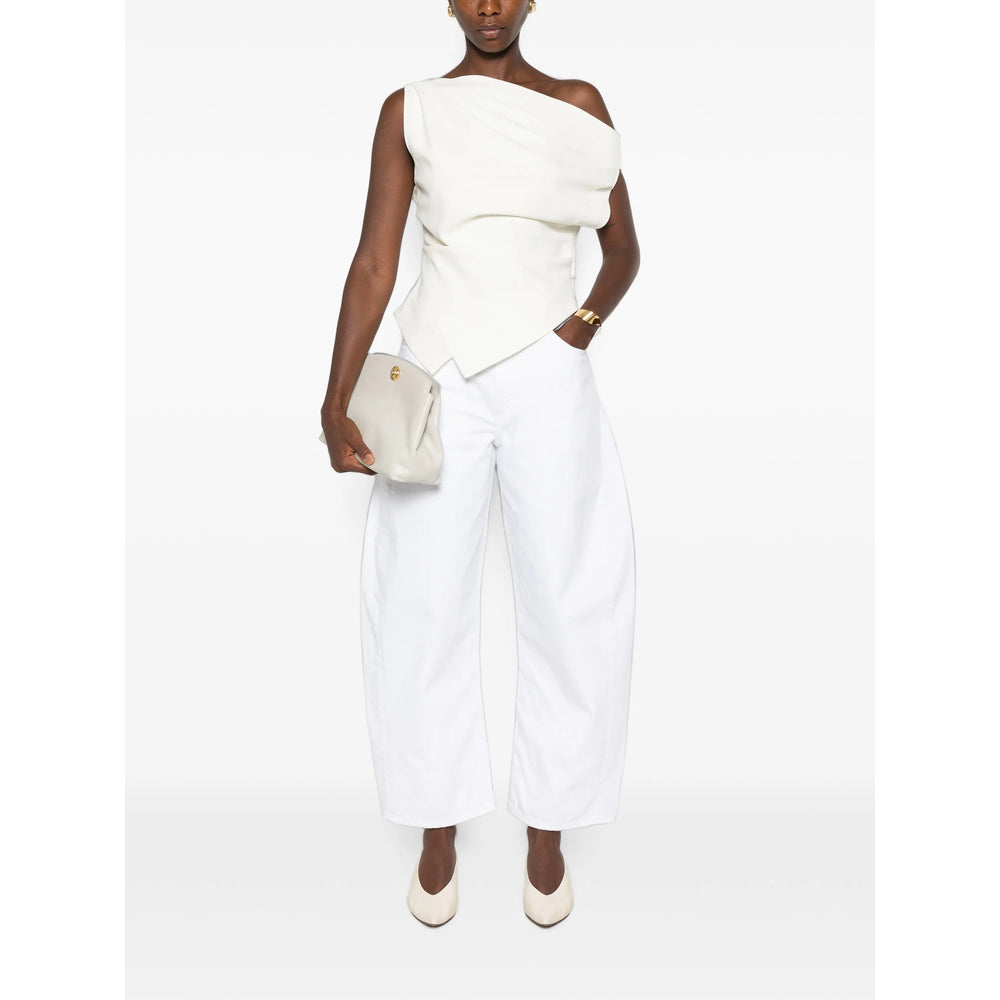 Alaïa Alaïa White Denim - Wide-Leg Jeans Women