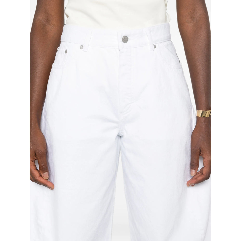 Alaïa Alaïa White Denim - Wide-Leg Jeans Women