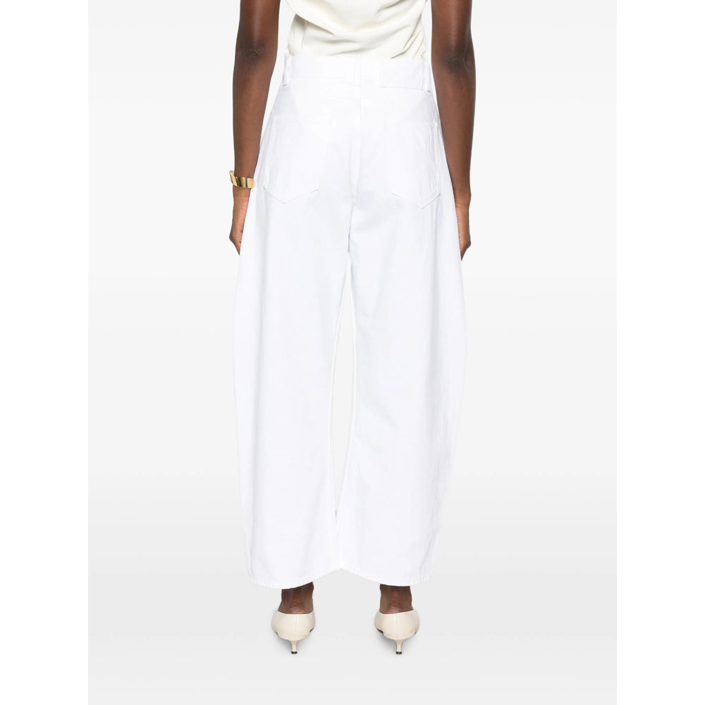 Alaïa Alaïa White Denim - Wide-Leg Jeans Women