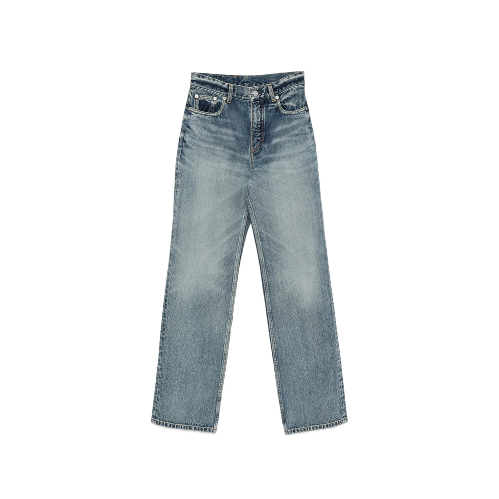 Alaïa Alaïa Blue Denim - Straight-Leg Jeans Women