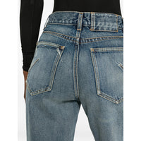 Alaïa Alaïa Blue Denim - Straight-Leg Jeans Women