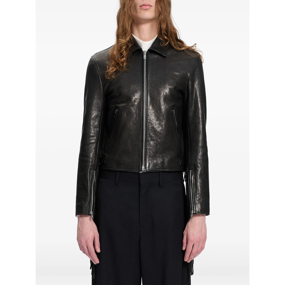 Ann Demeulemeester Black Jackets - Leather Jackets Men