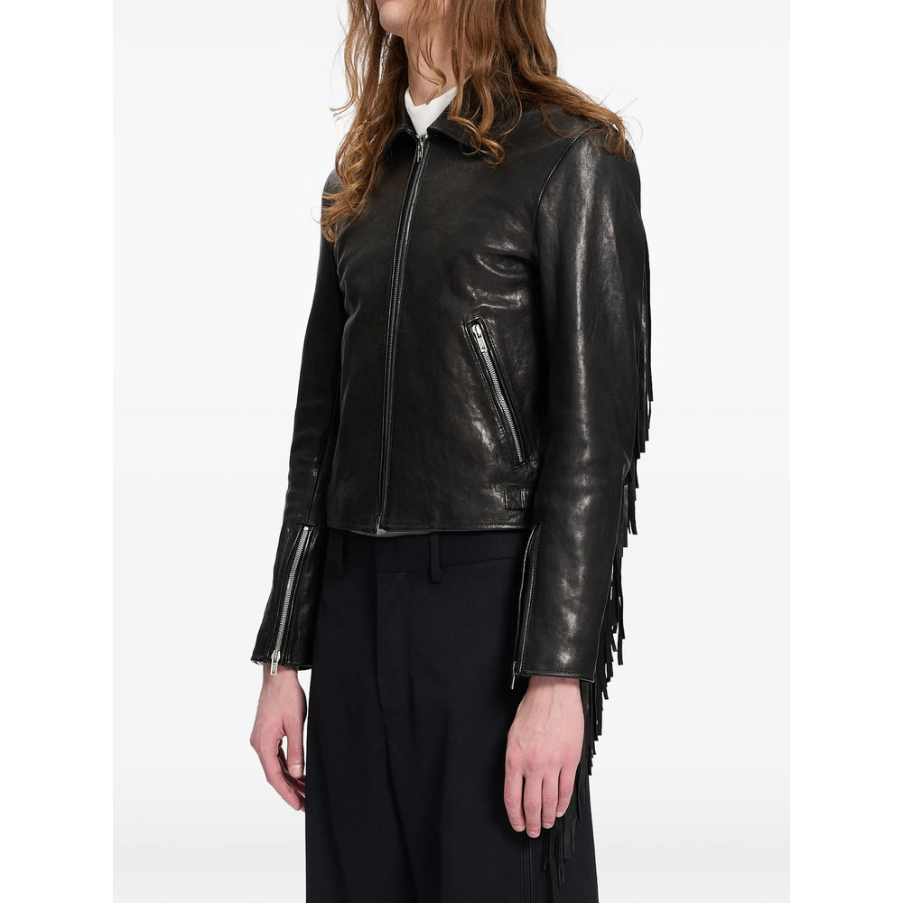 Ann Demeulemeester Black Jackets - Leather Jackets Men