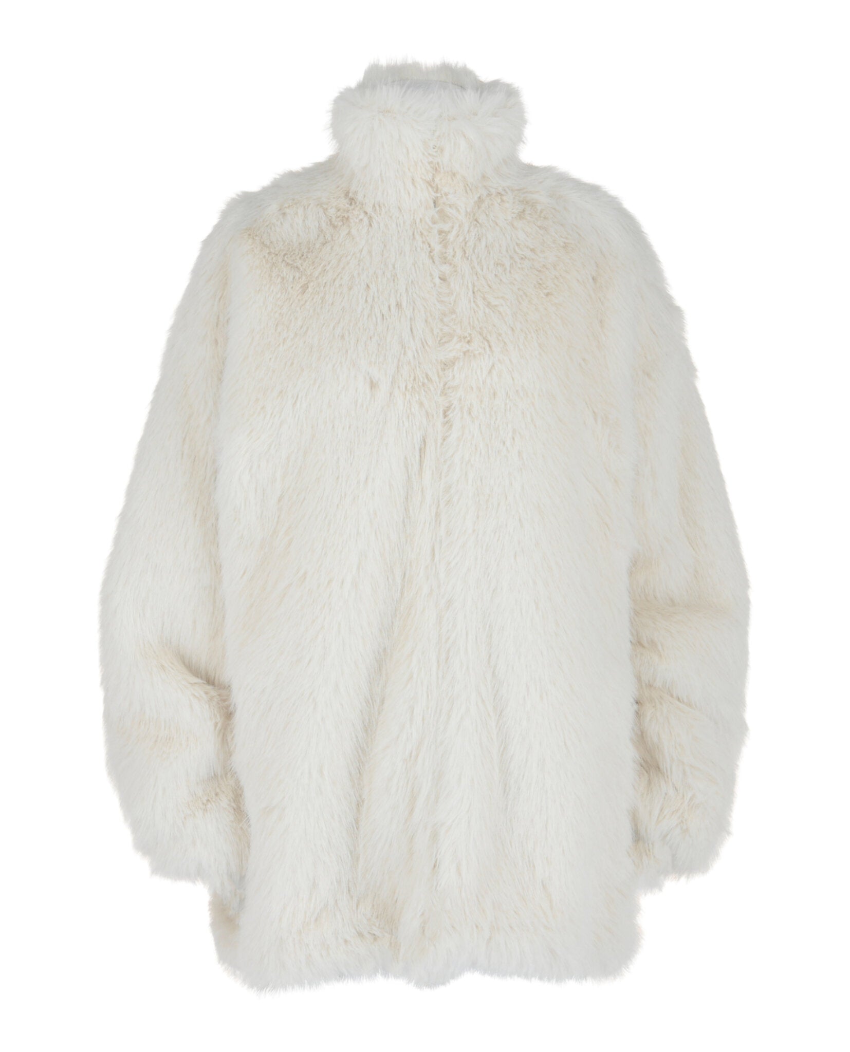 Balenciaga Balenciaga Womens BB Logo Faux Fur Jacket