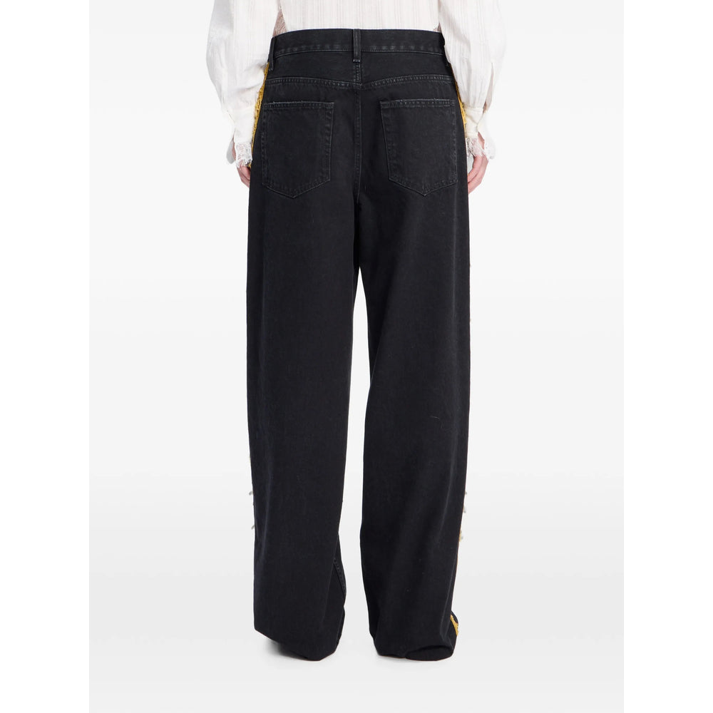 Ann Demeulemeester Black Denim - Straight-Leg Jeans Women
