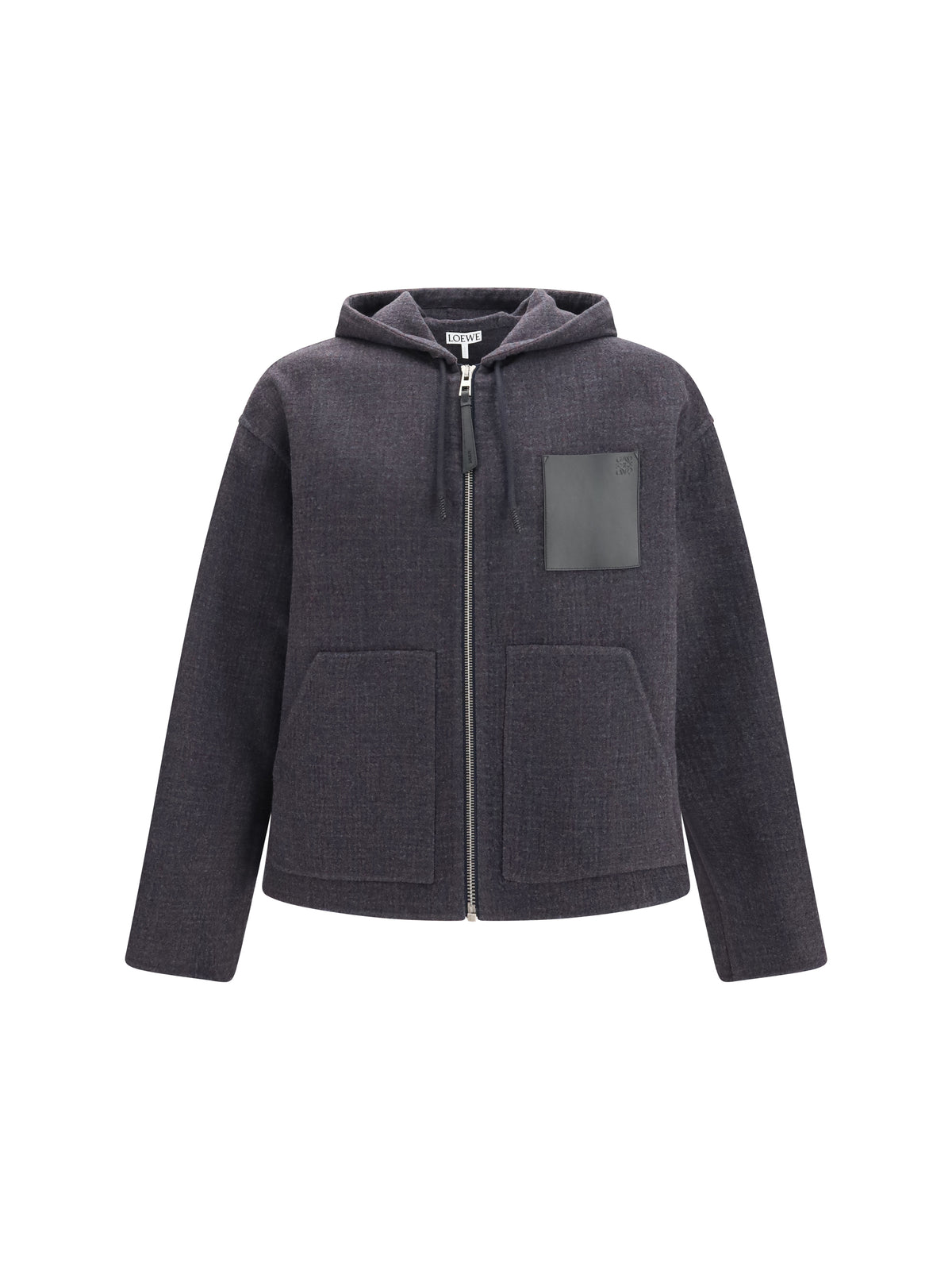 Loewe Men Wool Blend Hooded Jacket