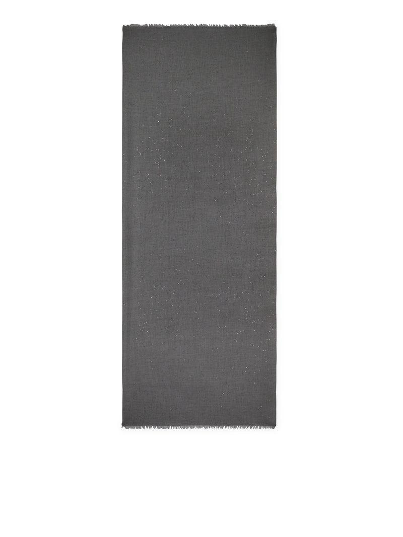 Brunello Cucinelli Women Cashmere And Silk Scarf With Sequins