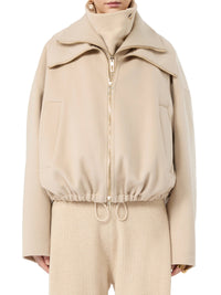 Sportmax Women Pure Wool Bomber Jacket With Removable Front Insert
