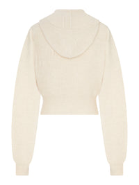 Sportmax Women Ribbed Wool Cardigan With Wide Collar