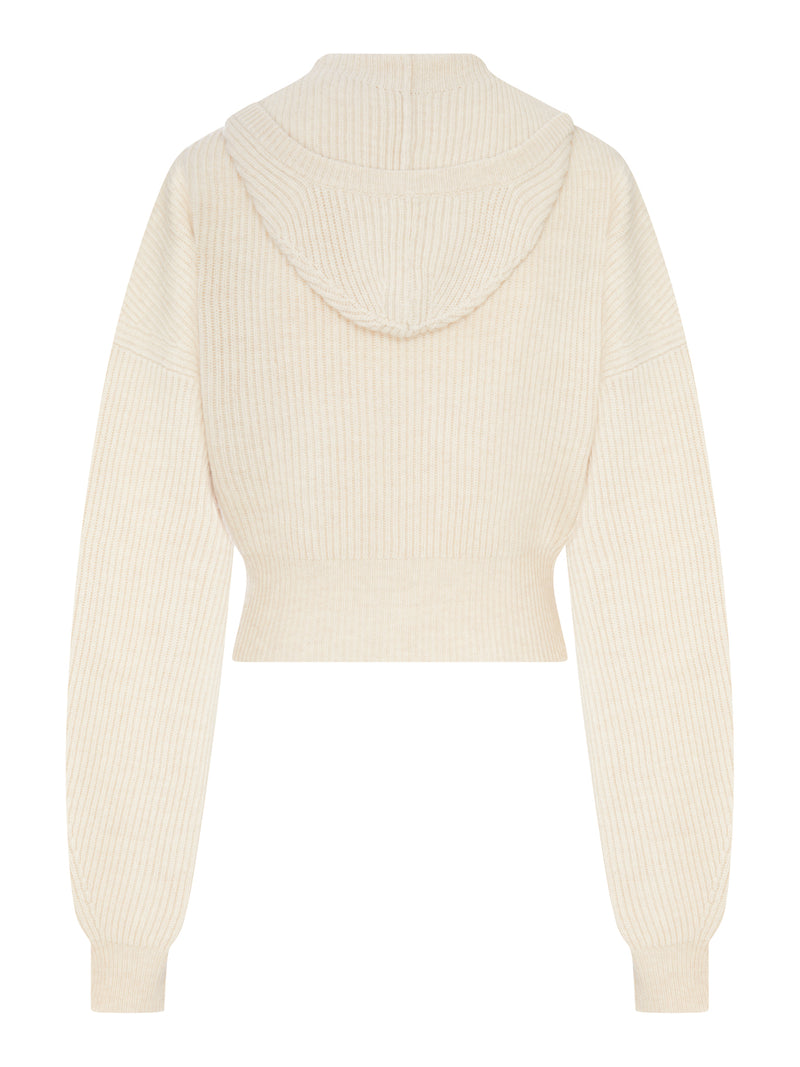 Sportmax Women Ribbed Wool Cardigan With Wide Collar