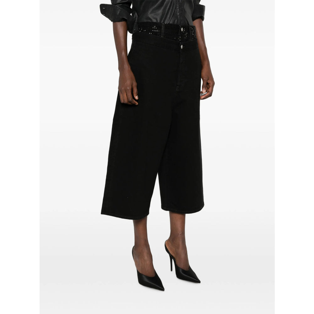 The Attico The Attico Black Denim - Cropped Jeans Women