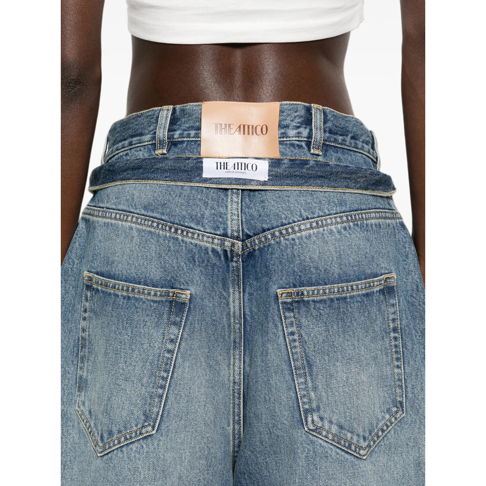 The Attico The Attico Blue Denim - Wide-Leg Jeans Women