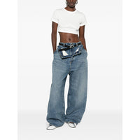 The Attico The Attico Blue Denim - Wide-Leg Jeans Women
