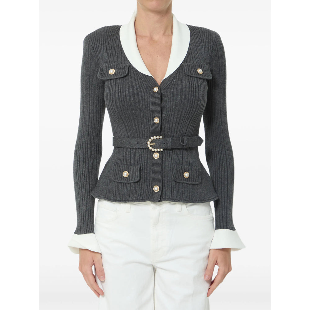 Self-portrait Self-Portrait Grey Knitwear - Cardigans Women