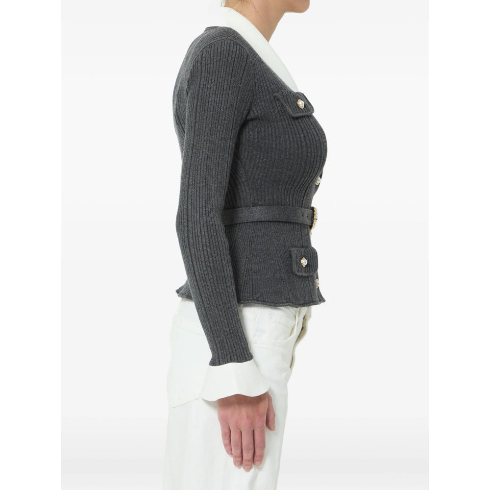 Self-portrait Self-Portrait Grey Knitwear - Cardigans Women