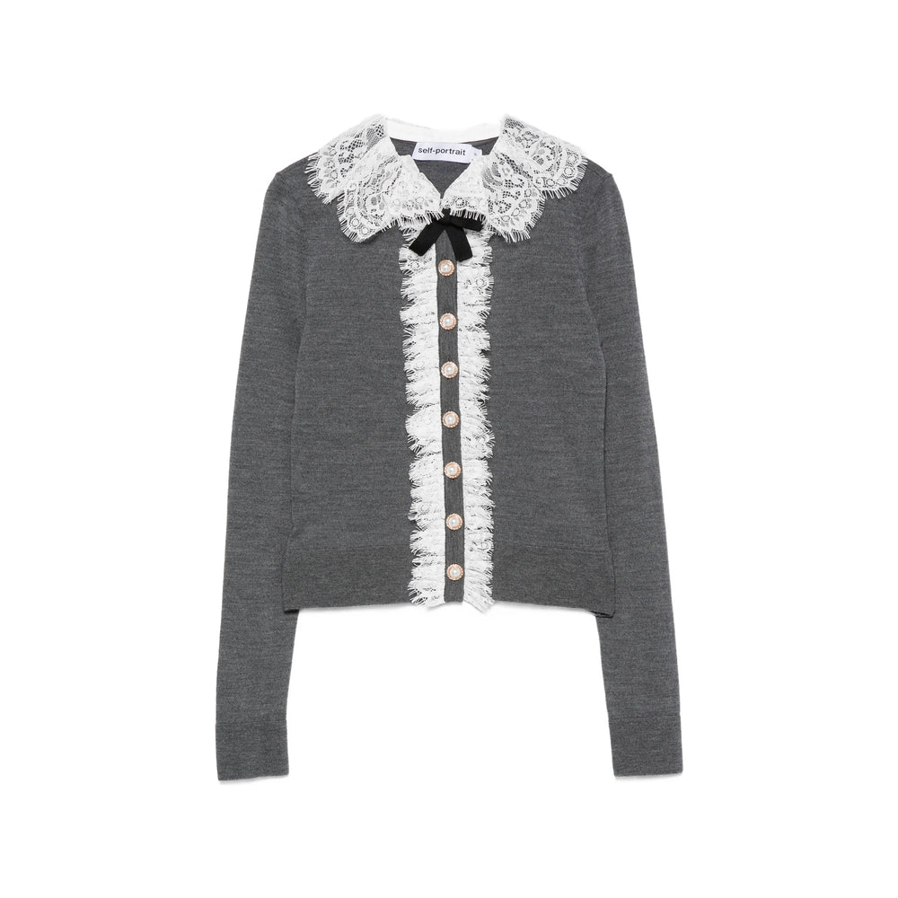 Self-portrait Self-Portrait Grey Knitwear - Cardigans Women